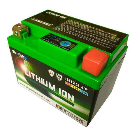 Bateria SKYRICH IÓN-LITIO HJTX5L-FP com indicador de carga (YTX4L-BS / YTX5L-BS) KTM EXC 150 20-23, EXC 250/300 08-23