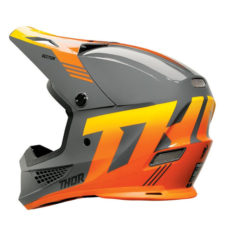 Capacete THOR SECTOR 2 CARVE CHARCOAL/ORANGE 2024