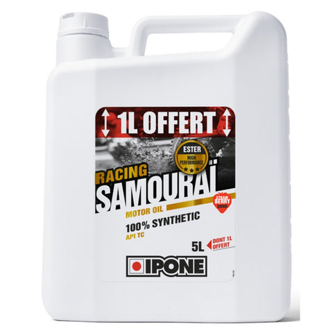 Óleo IPONE SAMOURAI RACING 100% SINTÉTICO 2T 4+1 Litros (Morango) - 11,90€/litro