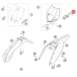 Borracha de Fixação de Porta-farol KTM EXC/EXC-F 95-13 (unidade)