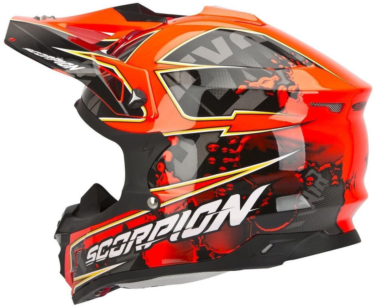 Capacete SCORPION VX-15 EVO AIR MAGMA Preto/ Vermelho 2015