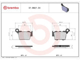 Pastilhas de Travão de Trás BREMBO PRIME SINTER 1