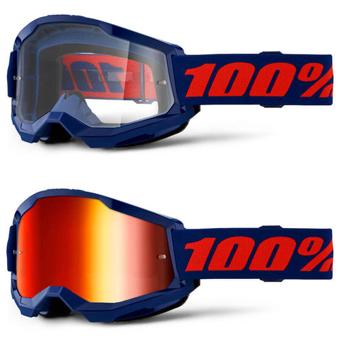 Óculos 100% STRATA 2 NAVY 2024 (com Lente espelhada: 45,00€)