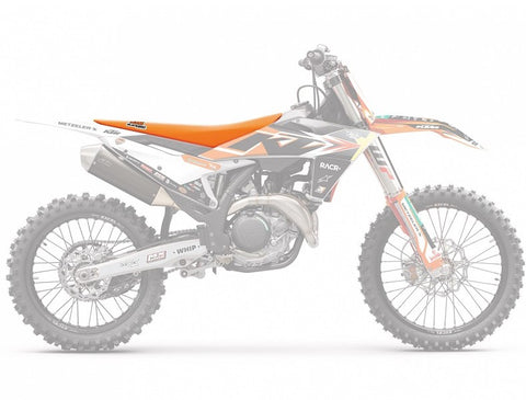 Capa de Assento BLACKBIRD RÉPLICA TROPHY 2022 KTM EXC 150/250/300 24-25, EXC-F 250/350/450/500 24-25
