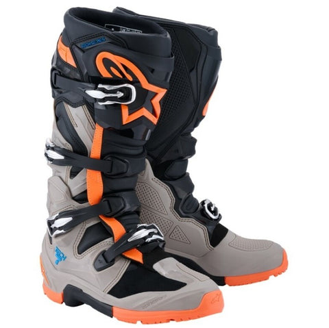 Botas ALPINESTARS TECH 7 ENDURO 2026 Preto/ Cinza/ Laranja Flúor