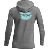 Sweat com fecho central e capuz THOR WOMEN'S AEROSOL GUNMETAL HEATHER ZIP UP Cinzento