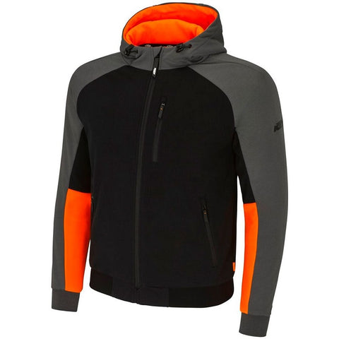 Sweat com fecho central, capuz e proteções KTM PRIME Preto/Laranja/Cinza 1