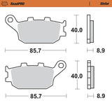 Pastilhas Travão Trás MOTO-MASTER ROADPRO SINTER HONDA XLV 700 TRANSALP 08-12 (ABS)