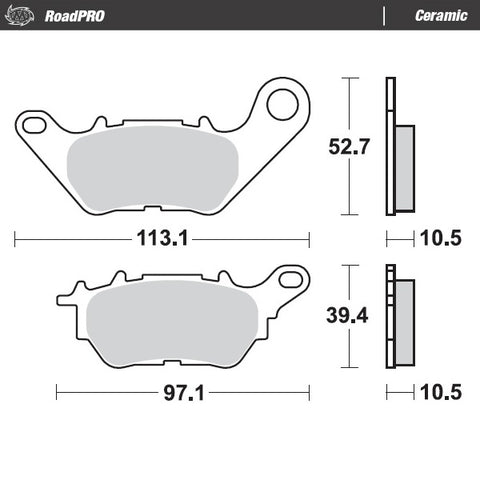 Pastilhas Travão Trás MOTO-MASTER ROADPRO CERAMIC 412604