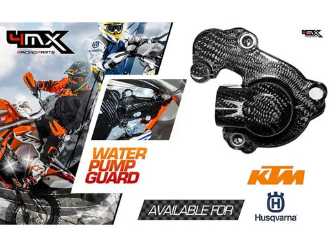 Protecção Tampa Bomba de Água Carbono 4MX KTM EXC-F 250/350 14-16, SX-F 250/350 13-15, FREERIDE 350 12-16