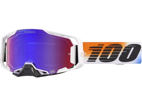 Óculos 100% ARMEGA UNITED Lente HIPER Vermelho/Azul Espelhado