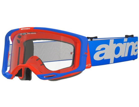Óculos ALPINESTARS VISION 8 WORDMARK Azul/Laranja Lente Transparente