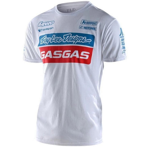 T-shirt TROY LEE DESIGNS TEAM GAS GAS Branco