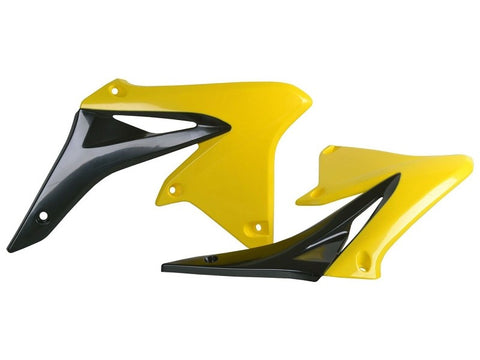 Tampas de Radiador/Depósito POLISPORT para SUZUKI RMZ 250 10-18 Preto/Amarelo
