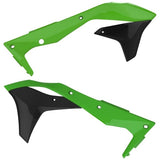Tampas de Radiador/Depósito POLISPORT KAWASAKI KX 450F 16-18 Verde/Preto