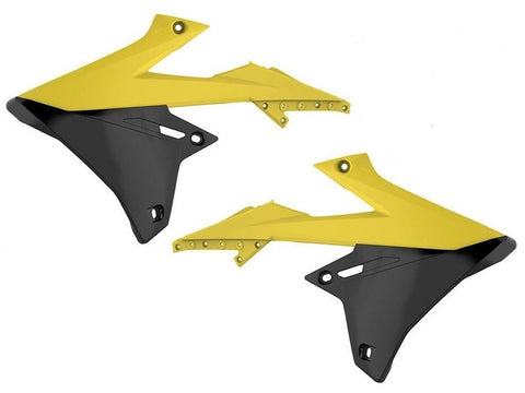 Tampas de Radiador/Depósito POLISPORT para SUZUKI RMZ 250 19-25, RMZ 450 18-25 Amarelo/Preto