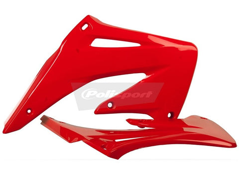 Tampas de Radiador/Depósito POLISPORT HONDA CRF 450R 02-04 Vermelho