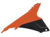 Tampa Caixa Filtro Ar (par) POLISPORT KTM SX 125/150 e SX-F 250/350/450 13-15, SX 250 13-16 Laranja/Preto 1