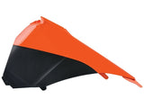 Tampa Caixa Filtro Ar (par) POLISPORT KTM SX 125/150 e SX-F 250/350/450 13-15, SX 250 13-16 Laranja/Preto 2