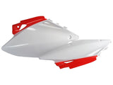 Tampas Laterais Traseiras POLISPORT para HONDA CRF 450R 07-08 Vermelho/Branco 1