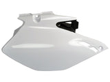 Tampas Laterais Traseiras POLISPORT para YAMAHA WR 250F 07-14, WR 450F 07-11 Preto/Branco 1