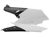 Tampas Laterais Traseiras POLISPORT para YAMAHA YZ 250F 14-18, YZ 450F 14-17 Branco/Preto