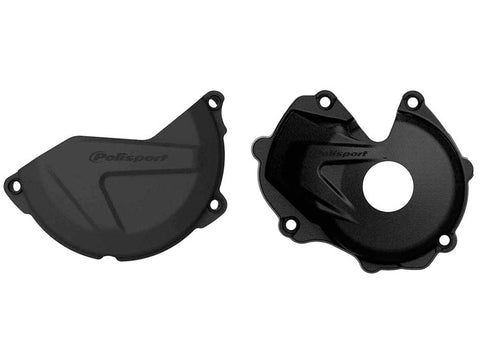 Protecção de Tampa de Embraiagem e Ignição POLISPORT KAWASAKI KX 450 F 16-18 Preto