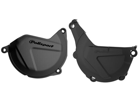 Protecção de Tampa de Embraiagem e Ignição POLISPORT KTM EXC-F 450/500 13-16 Preto