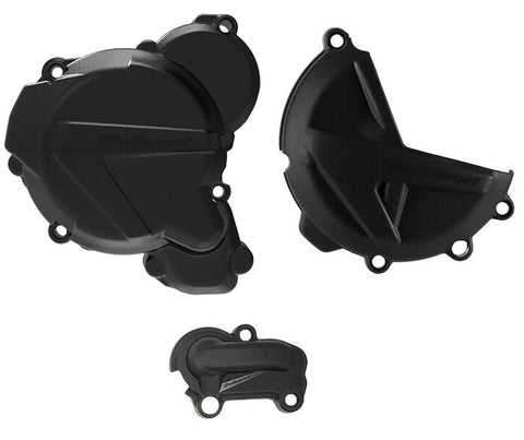 Protecção de Tampa de Embraiagem, Ignição e Bomba de Água POLISPORT GAS GAS EC 250/300 2T 21-23 Preto