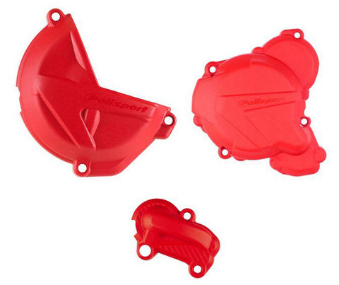 Protecção de Tampa de Embraiagem, Ignição e Bomba de Água POLISPORT GAS GAS EC 250/300 2T 21-23 Vermelho