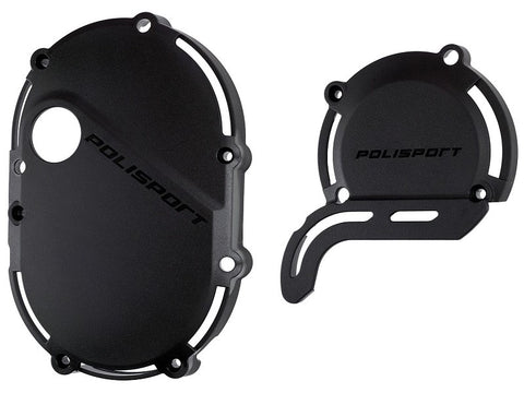 Kit Protecção Tampas Motor POLISPORT STARK VARG 23-26 Preto
