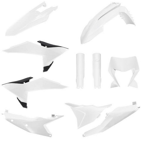 Kit de Plásticos POLISPORT FULL KIT KTM EXC 150/250/300 26, EXC-F 250/350/450/500 26 Branco