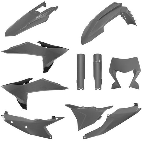 Kit de Plásticos POLISPORT FULL KIT KTM EXC 150/250/300 26, EXC-F 250/350/450/500 26 Cinzento
