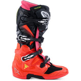 Botas ALPINESTARS TECH 7 Preto/Vermelho Flúor/Rosa Flúor 2026 1