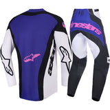 Conjunto ALPINESTARS TECHSTAR KNIF Preto/Cinza Claro/Roxo 2