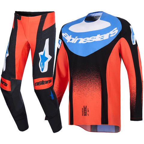 Conjunto ALPINESTARS TECHSTAR KNIF Laranja/Preto/Azul 1