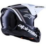 Capacete ALPINESTARS SM3 RADIUM ECE06 Preto/Branco/Cinza 2