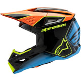 Capacete Infantil ALPINESTARS S-M3 FRAY Preto/Laranja/Azul 2025 1