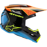 Capacete Infantil ALPINESTARS S-M3 FRAY Preto/Laranja/Azul 2025 3