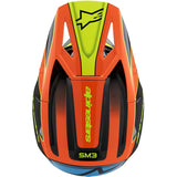 Capacete Infantil ALPINESTARS S-M3 FRAY Preto/Laranja/Azul 2025 6