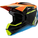 Capacete Infantil ALPINESTARS S-M3 FRAY Preto/Laranja/Azul 2025