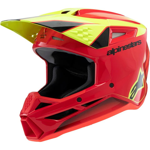 Capacete Infantil ALPINESTARS S-M3 FRAY Vermelho/Amarelo Flúor/Preto 2026