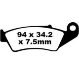 Pastilhas Travão Frente EBC FA185TT 1