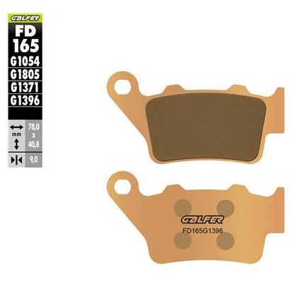 Pastilhas de Travão de Trás GALFER FD165G1396