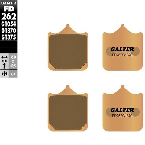 Pastilhas de Travão da Frente GALFER Sinterizadas BENELLI TRK 502 X