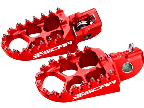 Pousa-pés SCAR EVOLUTION KTM EXC/EXC-F 17-23, SX 85 18-24, SX 250 17-22, SX 125/SX-F 16-22 Vermelho