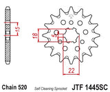 Pinhão de Ataque JT SELF CLEANING KAWASAKI KX 125 94-08