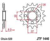 Pinhão de Ataque JT KAWASAKI KX 250F 06-25, KX 250X 21-25 (13 dentes)