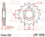 Pinhão de Ataque JT YAMAHA TÉNÉRÉ 700 25 2