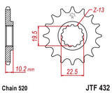 Pinhão de Ataque JT SUZUKI DR 350 90-99, DRZ 250 01-07, DRZ 400 00-24, RM 250 86-08, RMX 250 89-99